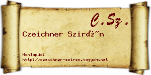 Czeichner Szirén névjegykártya